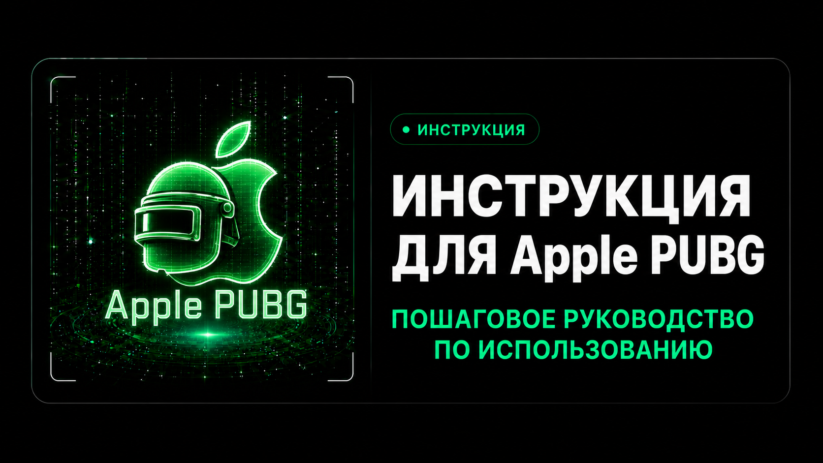 Инструкция для Apple PUBG